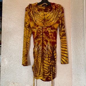 Warrior within tie dye dress